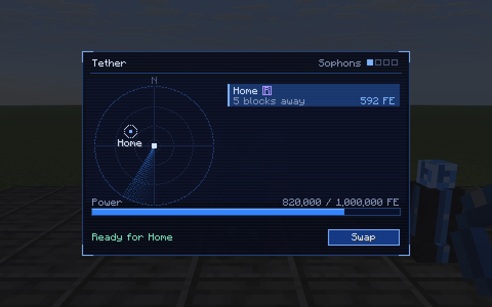 The Tether's screen