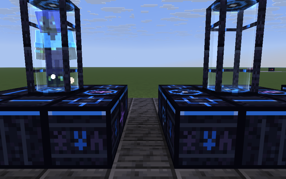 Two Superposition Pods: one holding a double, one empty
