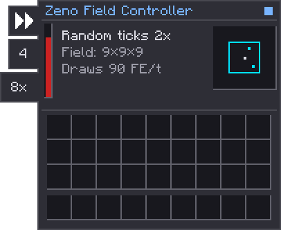A Zeno Field Controller accelerating a 9×9×9 field at 8×
